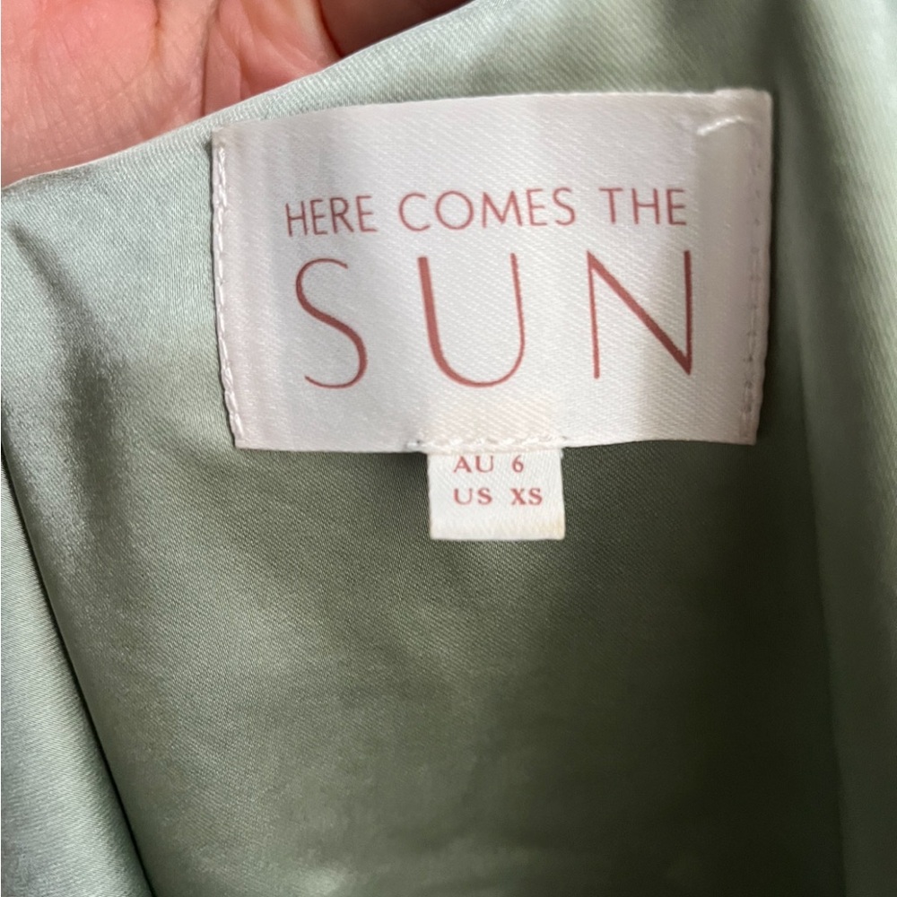Hello Molly Backless Sage Maxi Dress - Picture 3 of 4